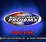 Mat Hoffman's Pro BMX (USA) Title Screen